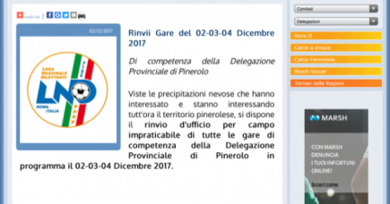 Weekend del 2 dicembre - Annullamento