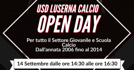 Open Day - 14 SETTEMBRE 2019